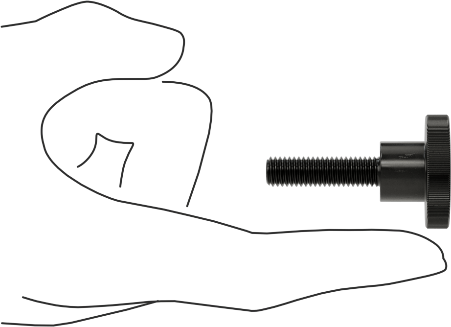Çelik Yükseltilmiş Tırtıllı Başlı Parmak Vidası, M8 x 1,25 mm Diş Boyutu, 30 mm Uzunluk