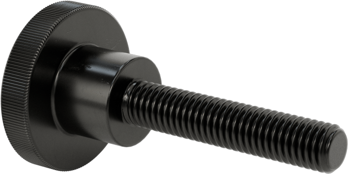 Çelik Yükseltilmiş Tırtıllı Başlı Parmak Vidası, M8 x 1,25 mm Diş Boyutu, 40 mm Uzunluk