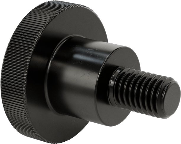 Çelik Yükseltilmiş Tırtıllı Başlı Parmak Vidası, M10 x 1,5 mm Diş Boyutu, 15 mm Uzunluk