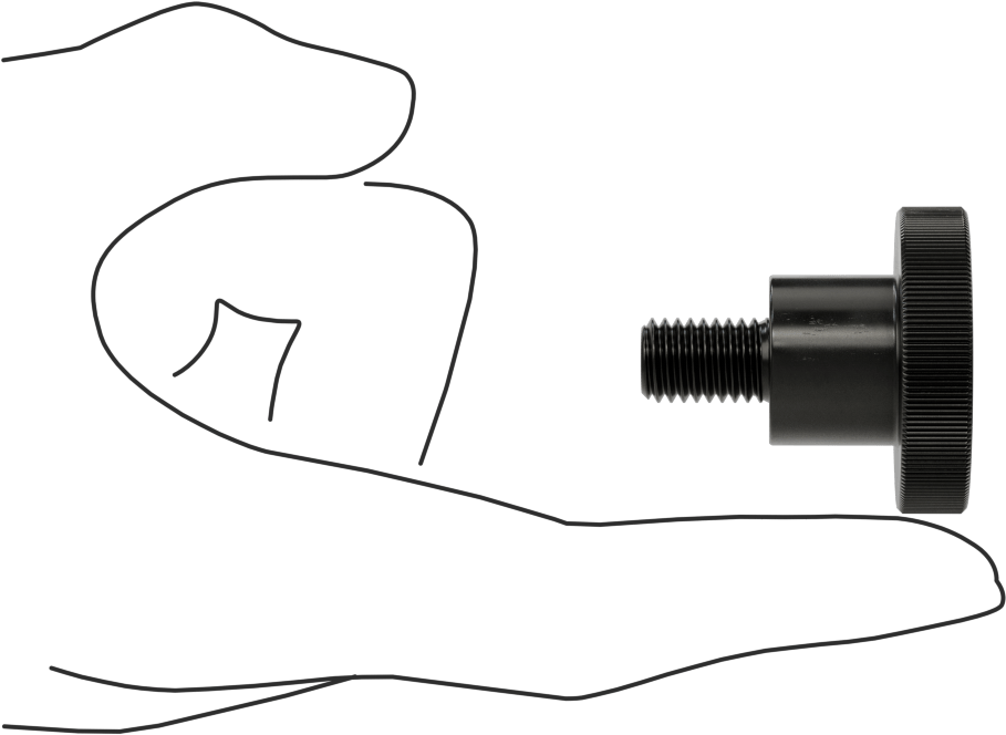Çelik Yükseltilmiş Tırtıllı Başlı Parmak Vidası, M10 x 1,5 mm Diş Boyutu, 15 mm Uzunluk