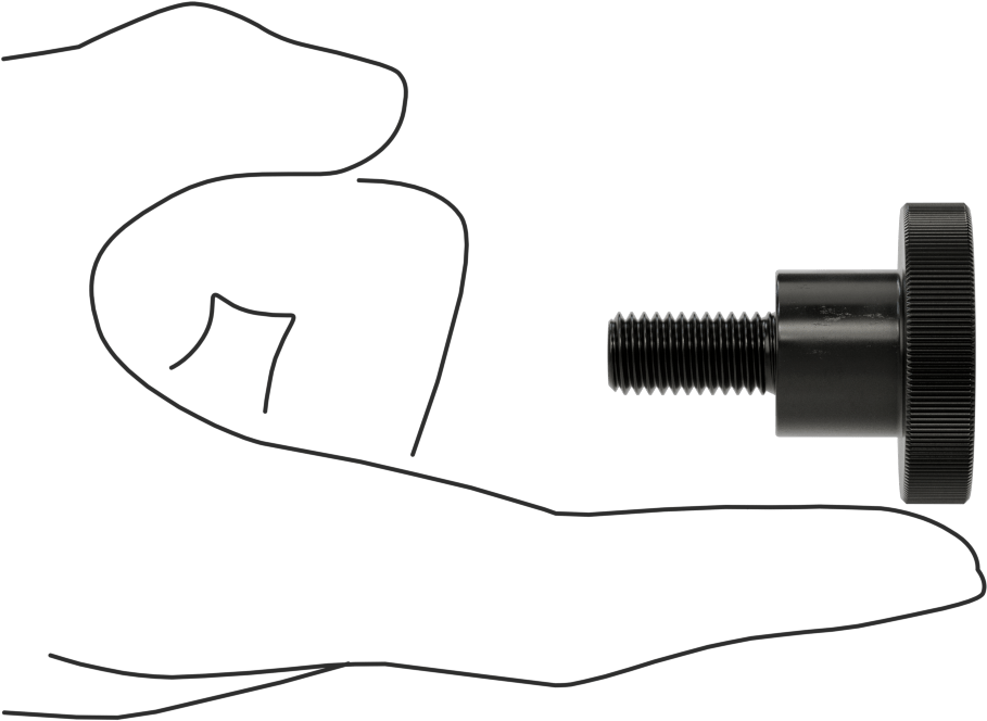 Çelik Yükseltilmiş Tırtıllı Başlı Parmak Vidası, M10 x 1,5 mm Diş Boyutu, 20 mm Uzunluk