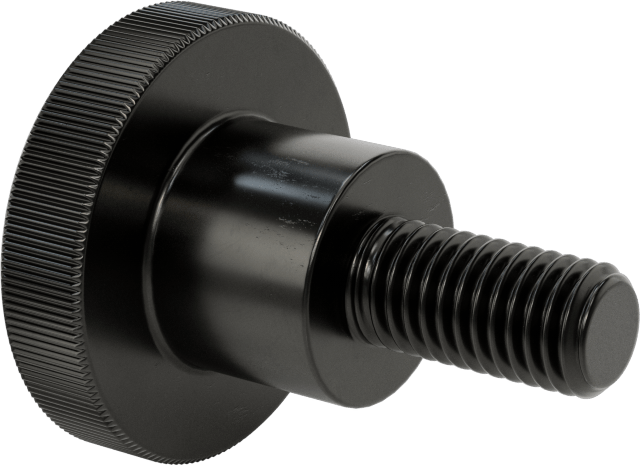 Çelik Yükseltilmiş Tırtıllı Başlı Parmak Vidası, M10 x 1,5 mm Diş Boyutu, 20 mm Uzunluk
