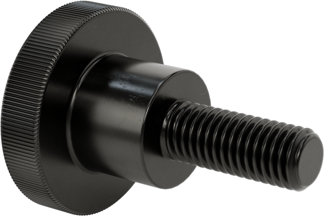 Çelik Yükseltilmiş Tırtıllı Başlı Parmak Vidası, M10 x 1,5 mm Diş Boyutu, 25 mm Uzunluk