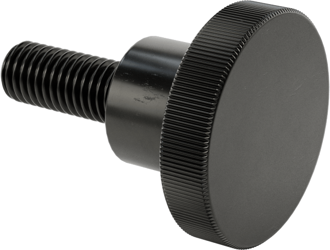 Çelik Yükseltilmiş Tırtıllı Başlı Parmak Vidası, M10 x 1,5 mm Diş Boyutu, 25 mm Uzunluk