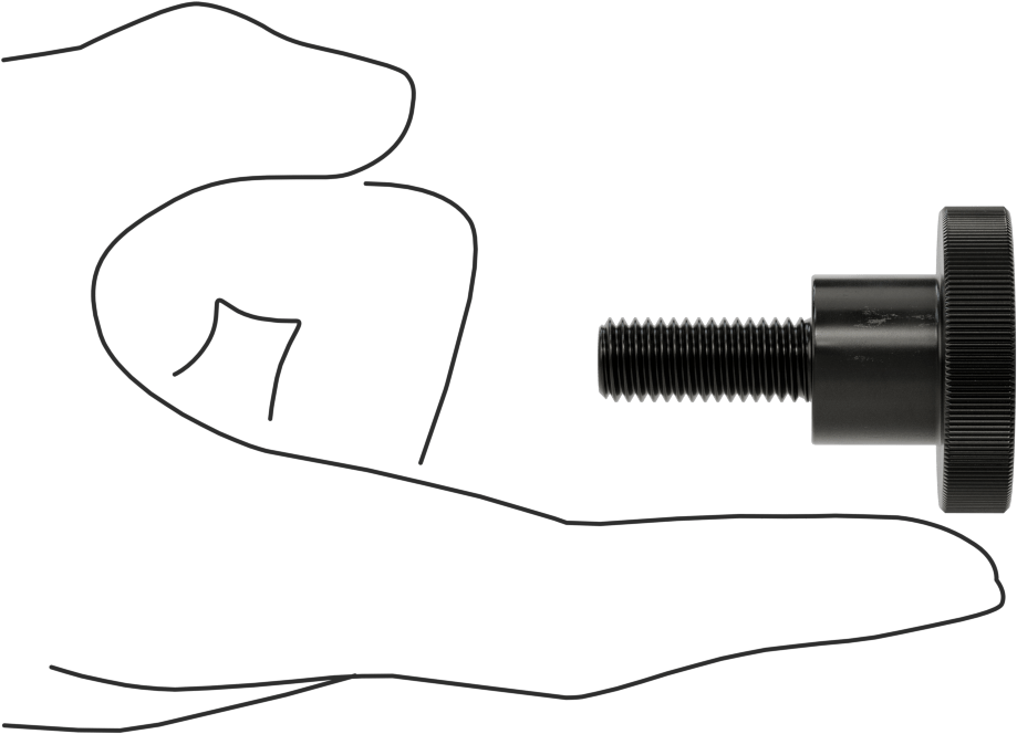 Çelik Yükseltilmiş Tırtıllı Başlı Parmak Vidası, M10 x 1,5 mm Diş Boyutu, 25 mm Uzunluk