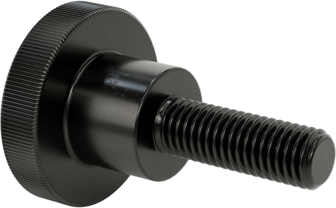 Çelik Yükseltilmiş Tırtıllı Başlı Parmak Vidası, M10 x 1,5 mm Diş Boyutu, 30 mm Uzunluk