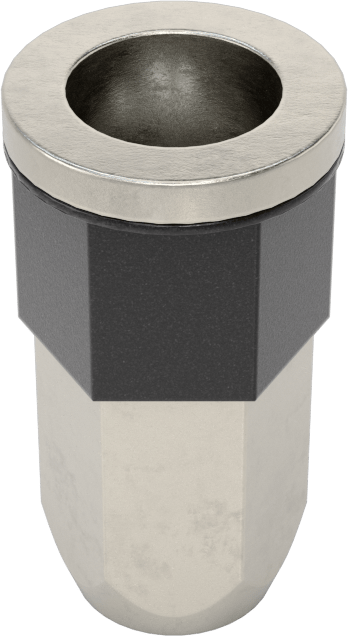 Flanş Sızdırmaz Kapalı Uçlu Perçin Somunları, M6 x 1 mm Diş, 0,5 mm - 2 mm Malzeme Kalınlığı için, Altıgen