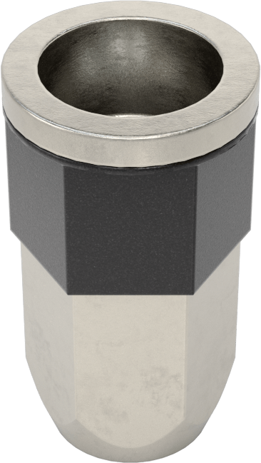 Flanş Sızdırmaz Kapalı Uçlu Perçin Somunları, M8 x 1,25 mm Diş, 0,5 mm - 2,5 mm Malzeme Kalınlığı, Altıgen
