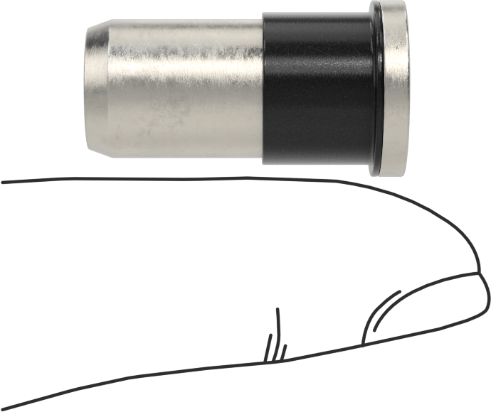 Flanş Sızdırmaz Kapalı Uçlu Perçin Somunları, M8 x 1,25 mm Diş, 0,5 mm-2,5 mm Malzeme Kalınlığı, Pürüzsüz