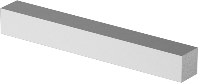 18-8 Paslanmaz Çelik Makine Anahtarı, 1/8" x 1/8", 1" Uzunluk, Küçük Boyutlu