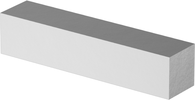 18-8 Paslanmaz Çelik Makine Anahtarı, 3/16" x 3/16", 7/8" Uzunluk, Küçük Boyutlu