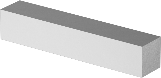 18-8 Paslanmaz Çelik Makine Anahtarı, 3/16" x 3/16", 1" Uzunluk, Küçük Boyutlu