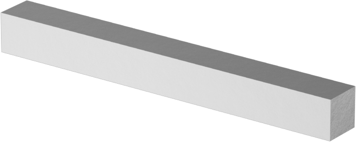 18-8 Paslanmaz Çelik Makine Anahtarı, 3/16" x 3/16", 1-3/4" Uzunluk, Küçük Boyutlu