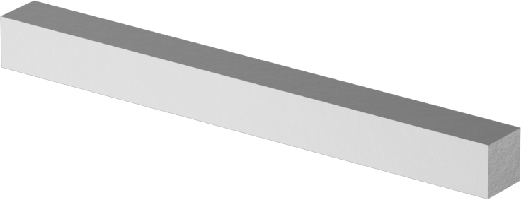 18-8 Paslanmaz Çelik Makine Anahtarı, 3/16" x 3/16", 2" Uzunluk, Küçük Boyutlu