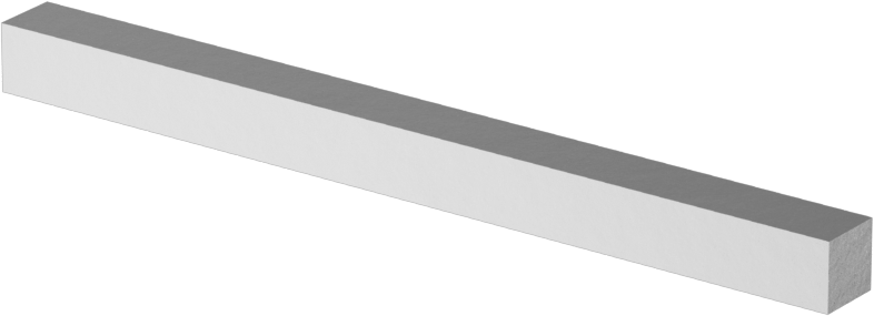 18-8 Paslanmaz Çelik Makine Anahtarı, 3/16" x 3/16", 2-1/2" Uzunluk, Küçük Boyutlu