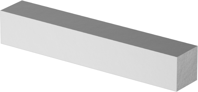 18-8 Paslanmaz Çelik Makine Anahtarı, 1/4" x 1/4", 1-1/2" Uzunluk, Küçük Boyutlu