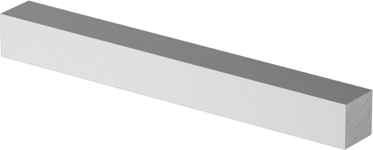 18-8 Paslanmaz Çelik Makine Anahtarı, 1/4" x 1/4", 2-1/4" Uzunluk, Küçük Boyutlu