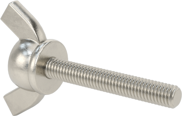 Paslanmaz Çelik Kanat Başlı El Vidası, M3 x 0,5 mm Diş Boyutu, 20 mm Uzunluk
