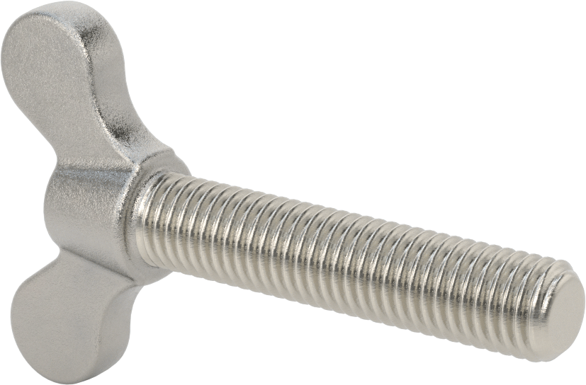 Paslanmaz Çelik Kanat Başlı El Vidası, 5/8"-11 Diş Boyutu, 3" Uzunluk