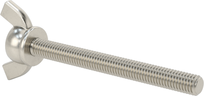 Paslanmaz Çelik Kanat Başlı El Vidası, M5 x 0,8 mm Diş Boyutu, 50 mm Uzunluk