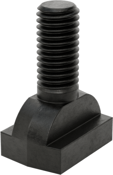 Siyah Oksit Çelik İşlenmiş Boyunlu T-Yuvası Cıvatası, 1/2" Geniş Yiv için, 1-1/2" Uzunluk, 1/2"-13 Diş Boyutu