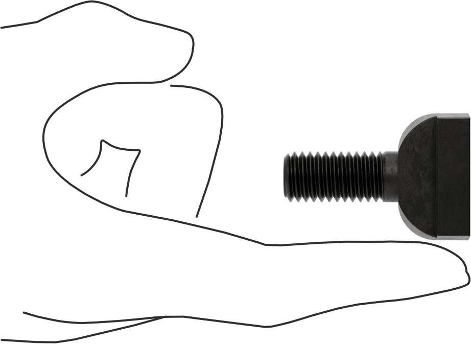 Siyah Oksit Çelik İşlenmiş Boyunlu T-Yuvası Cıvatası, 1/2" Geniş Yiv için, 1-1/2" Uzunluk, 1/2"-13 Diş Boyutu
