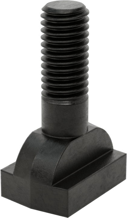 Siyah Oksit Çelik İşlenmiş Boyunlu T-Yuvası Cıvatası, 1/2" Geniş Yiv için, 1-3/4" Uzunluk, 1/2"-13 Diş Boyutu