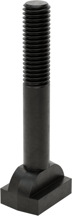 Siyah Oksit Çelik İşlenmiş Boyunlu T-Yuvası Cıvatası, 1/2" Geniş Yiv için, 3-1/2" Uzunluk, 1/2"-13 Diş Boyutu