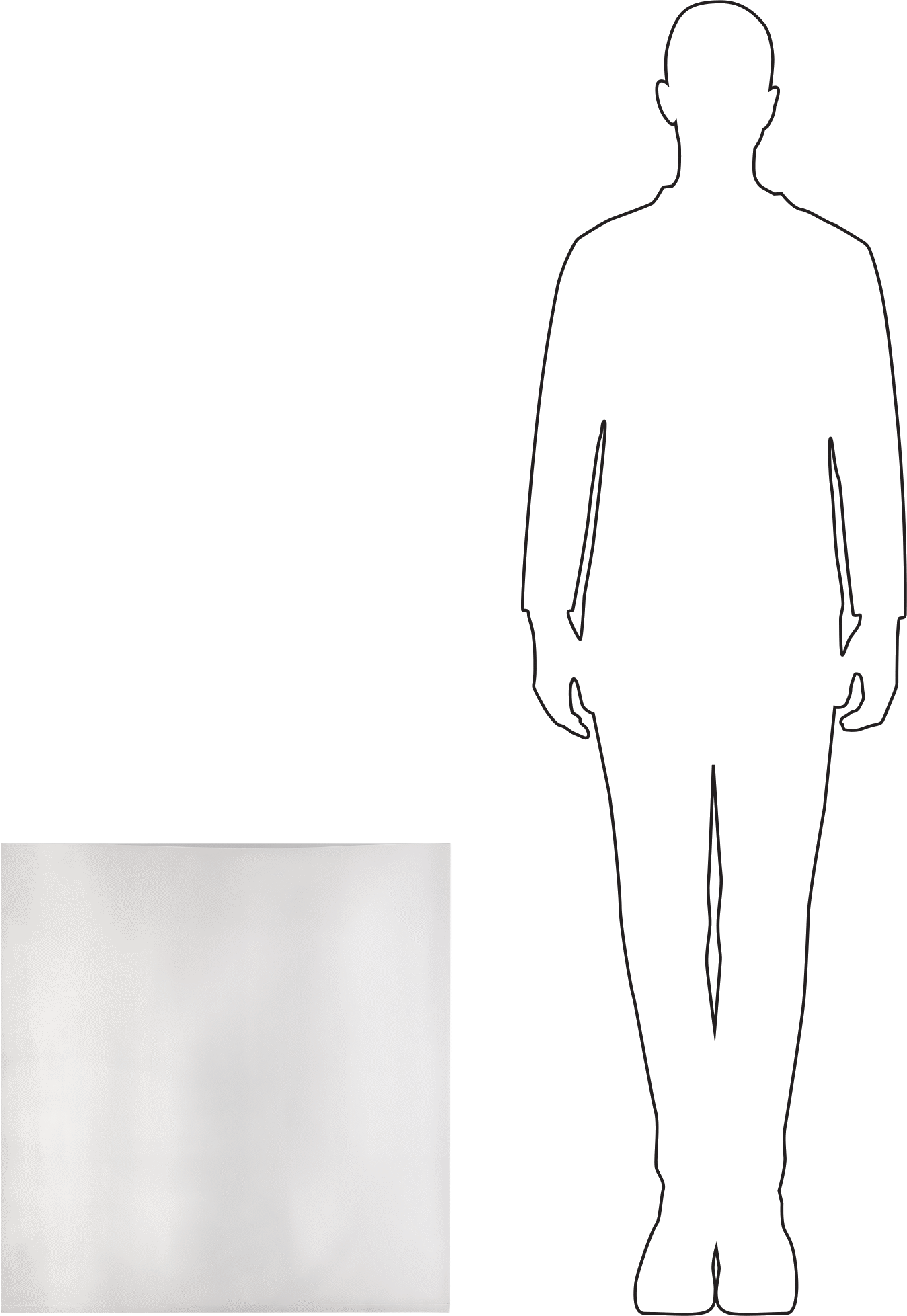 Düşük Gaz Salınımlı Plastik Açık Üstlü Torbalar, 24“ Genişlik x 24” Yükseklik