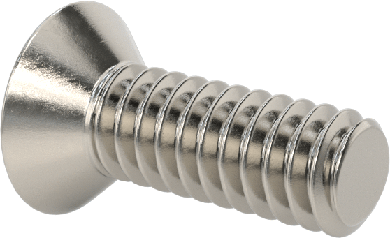 18-8 Paslanmaz Çelik Torx Düz Başlı Vidalar, Torx Plus, 2-56 Diş Boyutu, 1/4" Uzunluk
