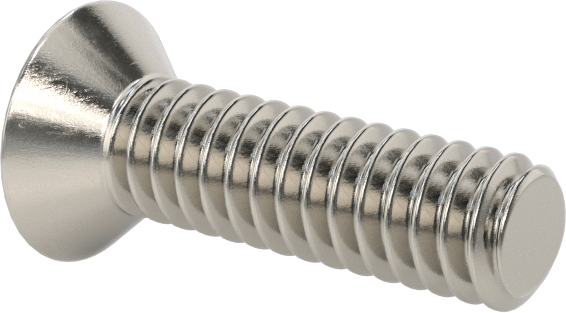 18-8 Paslanmaz Çelik Torx Düz Başlı Vidalar, Torx Plus, 2-56 Diş Boyutu, 5/16" Uzunluk