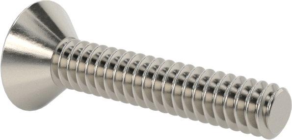 18-8 Paslanmaz Çelik Torx Düz Başlı Vidalar, Torx Plus, 4-40 Diş Boyutu, 5/8" Uzunluk