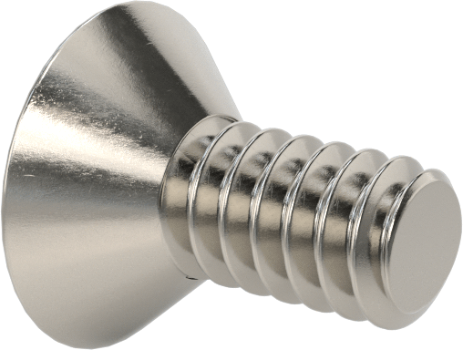 18-8 Paslanmaz Çelik Torx Düz Başlı Vidalar, Torx Plus, 6-32 Diş Boyutu, 5/16" Uzunluk