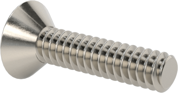 18-8 Paslanmaz Çelik Torx Düz Başlı Vidalar, Torx Plus, 6-32 Diş Boyutu, 5/8" Uzunluk