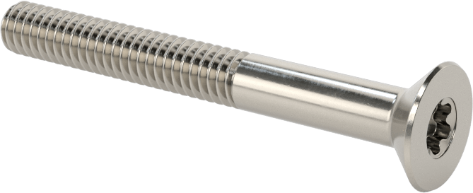 18-8 Paslanmaz Çelik Torx Düz Başlı Vidalar, Torx Plus, 8-32 Diş Boyutu, 1-1/2" Uzunluk
