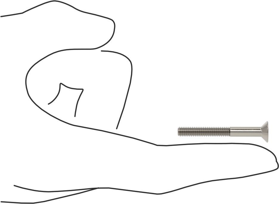 18-8 Paslanmaz Çelik Torx Düz Başlı Vidalar, Torx Plus, 8-32 Diş Boyutu, 1-1/2" Uzunluk