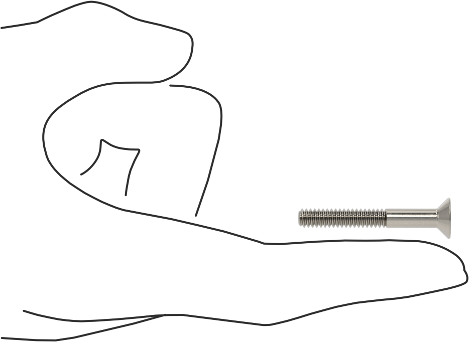 18-8 Paslanmaz Çelik Torx Düz Başlı Vidalar, Torx Plus, 10-24 Diş Boyutu, 1-1/2" Uzunluk
