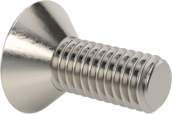 18-8 Paslanmaz Çelik Torx Düz Başlı Vidalar, Torx Plus, 10-32 Diş Boyutu, 1/2" Uzunluk