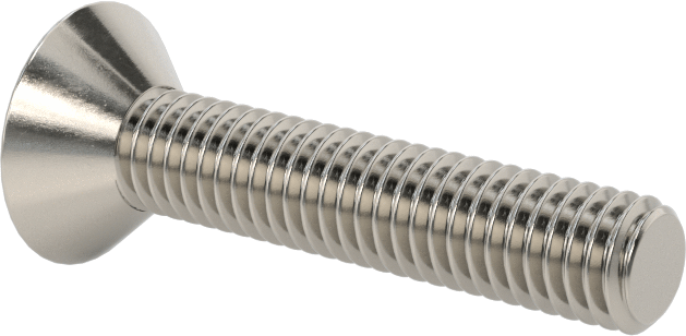 18-8 Paslanmaz Çelik Torx Düz Başlı Vidalar, Torx Plus, 10-32 Diş Boyutu, 1" Uzunluk
