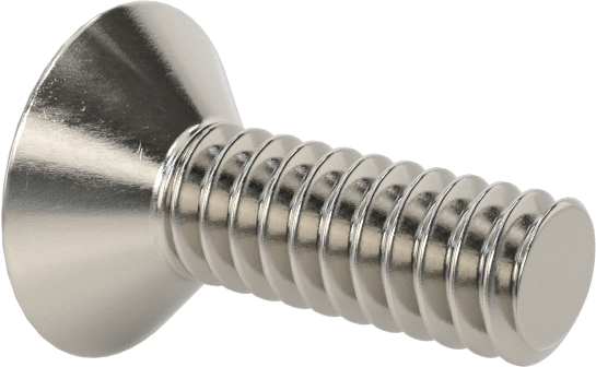 18-8 Paslanmaz Çelik Torx Düz Başlı Vidalar, Torx Plus, M1,6 x 0,35 mm Diş Boyutu, 5 mm Uzunluk