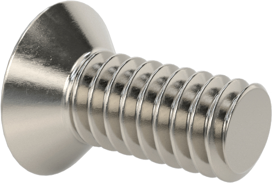 18-8 Paslanmaz Çelik Torx Düz Başlı Vidalar, Torx Plus, M2 x 0,4 mm Diş Boyutu, 5 mm Uzunluk
