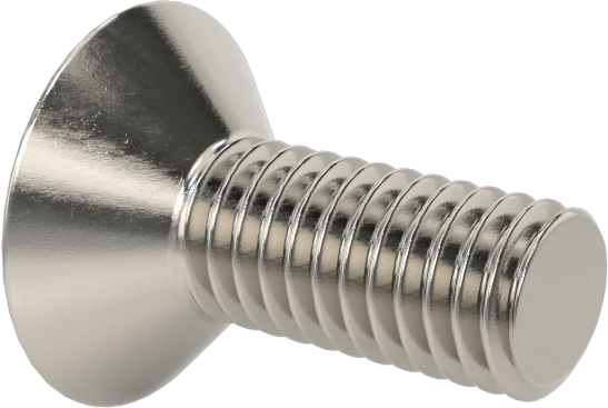 18-8 Paslanmaz Çelik Torx Düz Başlı Vidalar, Torx Plus, M3 x 0,5 mm Diş Boyutu, 8 mm Uzunluk