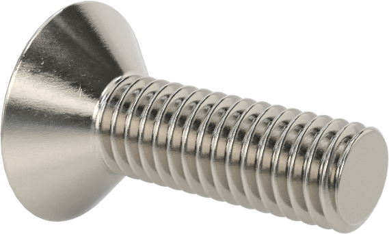 18-8 Paslanmaz Çelik Torx Düz Başlı Vidalar, Torx Plus, M3 x 0,5 mm Diş Boyutu, 10 mm Uzunluk