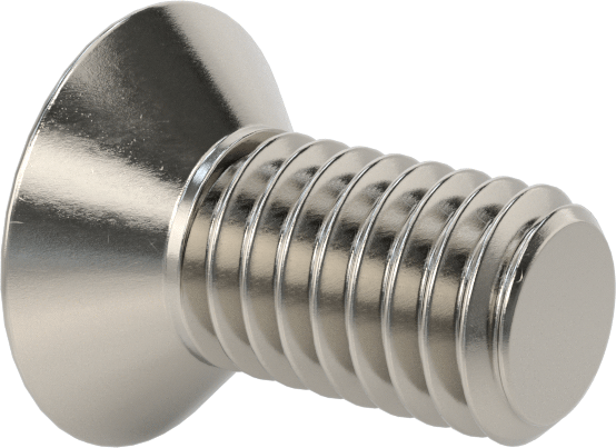 18-8 Paslanmaz Çelik Torx Düz Başlı Vidalar, M6 x 1 mm Diş Boyutu, 12 mm Uzunluk