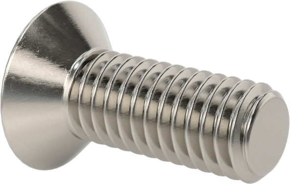 18-8 Paslanmaz Çelik Torx Düz Başlı Vidalar, M6 x 1 mm Diş Boyutu, 16 mm Uzunluk