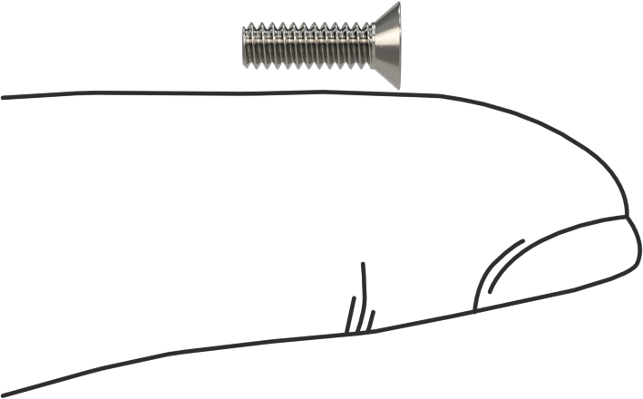 18-8 Paslanmaz Çelik Torx Düz Başlı Vidalar, Torx Plus, 4-40 Diş Boyutu, 3/8" Uzunluk