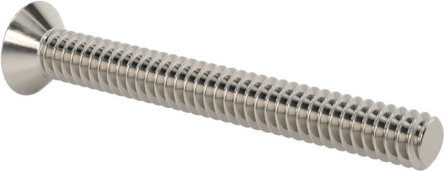 18-8 Paslanmaz Çelik Torx Düz Başlı Vidalar, Torx Plus, 4-40 Diş Boyutu, 1" Uzunluk