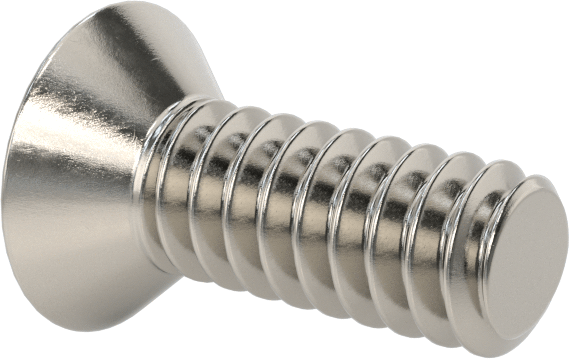 18-8 Paslanmaz Çelik Torx Düz Başlı Vidalar, Torx Plus, 6-32 Diş Boyutu, 3/8" Uzunluk
