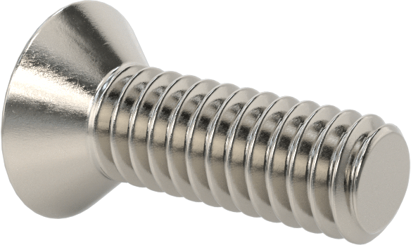 18-8 Paslanmaz Çelik Torx Düz Başlı Vidalar, Torx Plus, 8-32 Diş Boyutu, 1/2" Uzunluk
