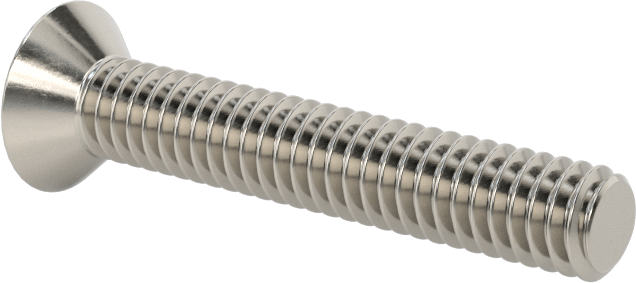 18-8 Paslanmaz Çelik Torx Düz Başlı Vidalar, Torx Plus, 8-32 Diş Boyutu, 1" Uzunluk